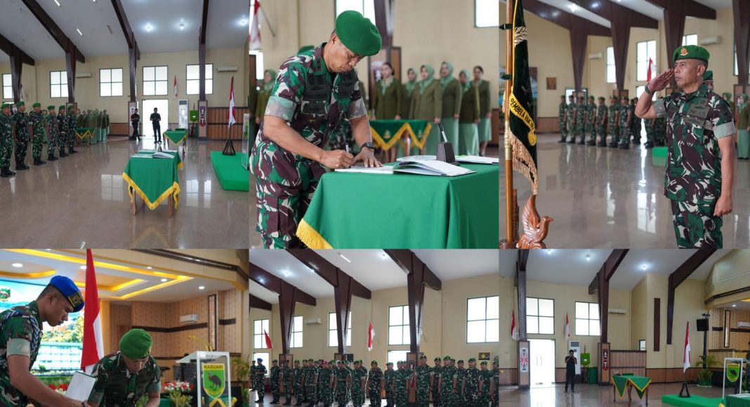 Sertijab dan Tradisi Satuan, Kodam XVIII/Kasuari Perkuat Kepemimpinan dan Soliditas Keluarga Besar TNI AD