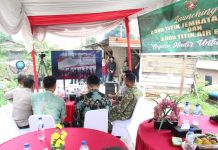 Dandim 0201/Medan Ikuti Vidcon Launching 2.500 Jembatan Garuda dan 3.000 Titik Air Bersih Bersama Presiden RI