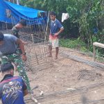 Satgas Karya Bakti TNI Lanjutkan Pembangunan Jembatan Beton di Desa Mehaga Nias Selatan