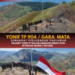 Semangat Perjuangan Pahlawan, Prajurit Yonif TP 904/Gara Mata Kibarkan Merah Putih di Deleng 7 Dayang