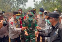 Pangdam XIX/Tuanku Tambusai Tinjau Langsung Karhutla di Kerumutan