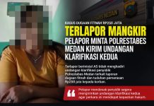 Tuduh Korban Peras Maling Rp 250 Juta, Terlapor Diduga Tunjukkan Kehebatannya dengan Abaikan Undangan Polrestabes Medan