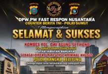 Jabat Dirkrimsus Polda Babel, DPW PW FRN Sumut Ucapkan Selamat Pada Kombes Pol. Dwi Agung Setiyono