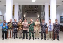 Perkuat Sinergi Pengamanan Kegiatan Strategis, Kodaeral XIV Sorong Terima Kunjungan SKK Migas dan BP Berau Ltd