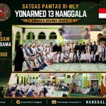 Sinergi dan Lantunan Sholawat, Pos Kotis Satgas Yonarmed 13/Nanggala Peringati Maulid Nabi Muhammad SAW di Masjid Besar Nurul Hudud